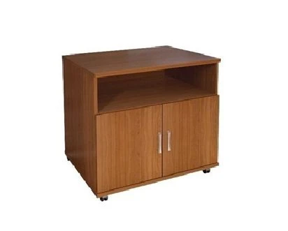 Office Equipment Storage Cabinet with Open and Closed Compartments