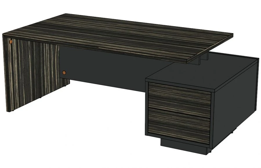 Executive Desk DALI - MDF Veneer, 25mm Top Thickness