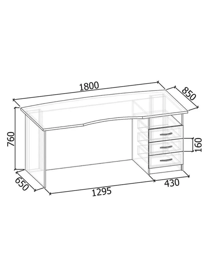 Direct Writing Desk Model "Madlen
