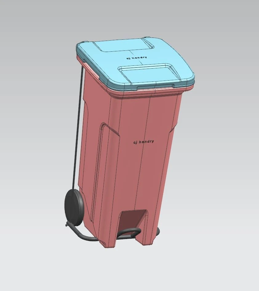Heavy-Duty 120-Liter Waste Container with Lid