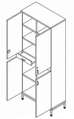 خزانة لتخزين المواد الكيميائية نموذج ش.خ-1-3