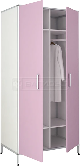Two-Door Clothing Cabinet with Hat Shelf and Rod - Шкаф ШО-2КН