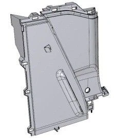 غطاء قوس العجلة الأيسر ل GARNITURE AV PASSAGE ROUE AR G BQT/ 96817147ZD