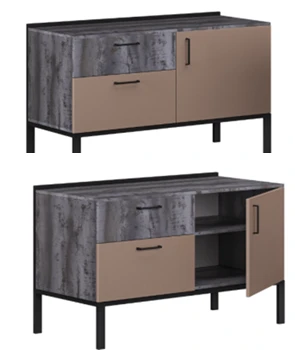 Standalone Sideboard with Two Drawers and Door, Model GR4