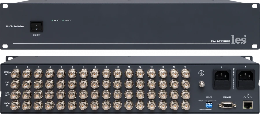 16 قناة مفتاح للتبديل لإشارات CVBS و 3G/HD/SD-SDI و DVB-ASI - SW-1622HDE