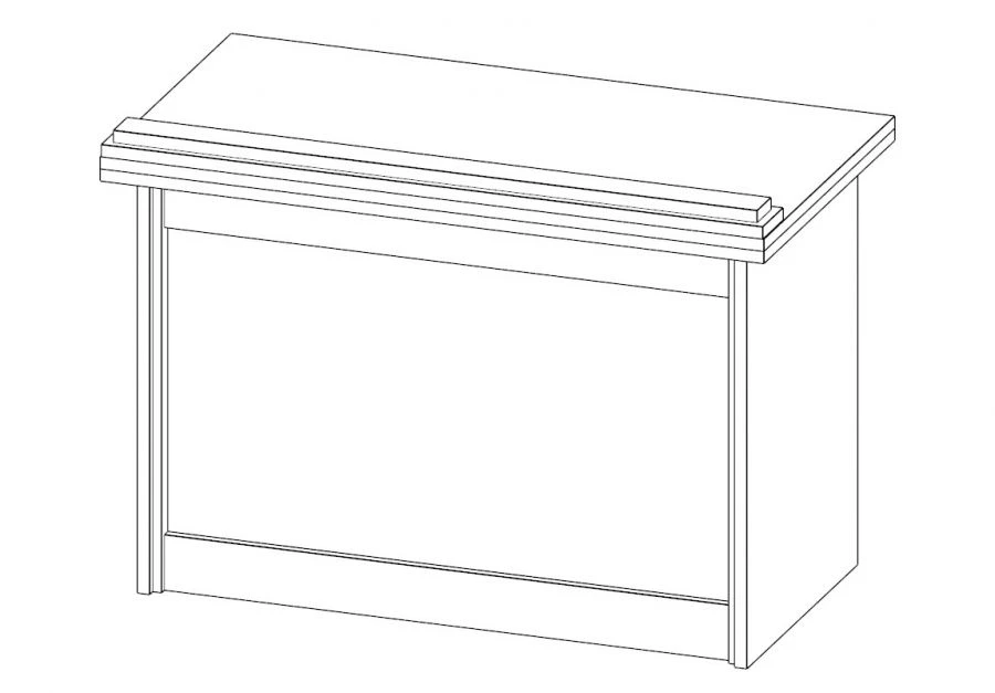 Status Secretary Desk - LDP Material, 43mm Top Thickness