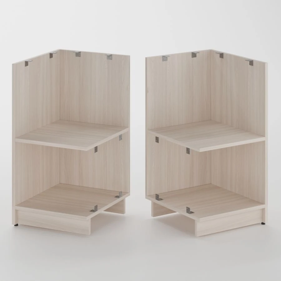 Built-in Desk Cabinet with Shelf for Workspace