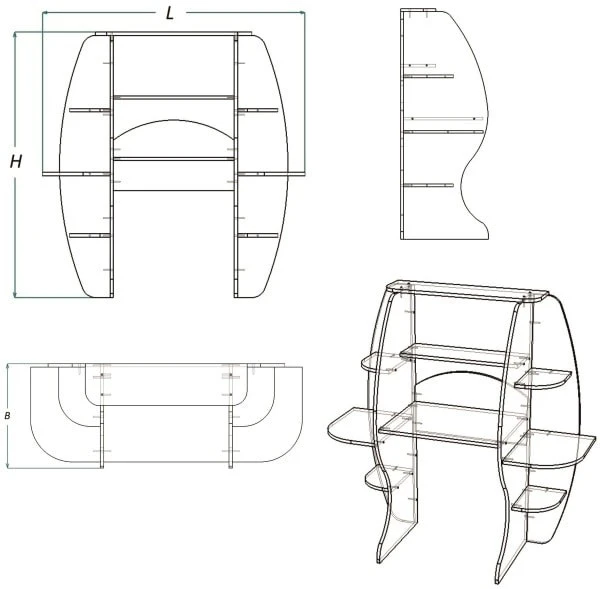 Children's Toy Storage Wall - Auto Workshop (DSAV Series)