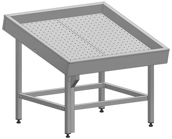 Ice Display Table for Fish 1100x1100x800 mm
