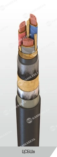 Power Cable with Copper Conductors and Paper Insulation for 6-10 kV, Type C