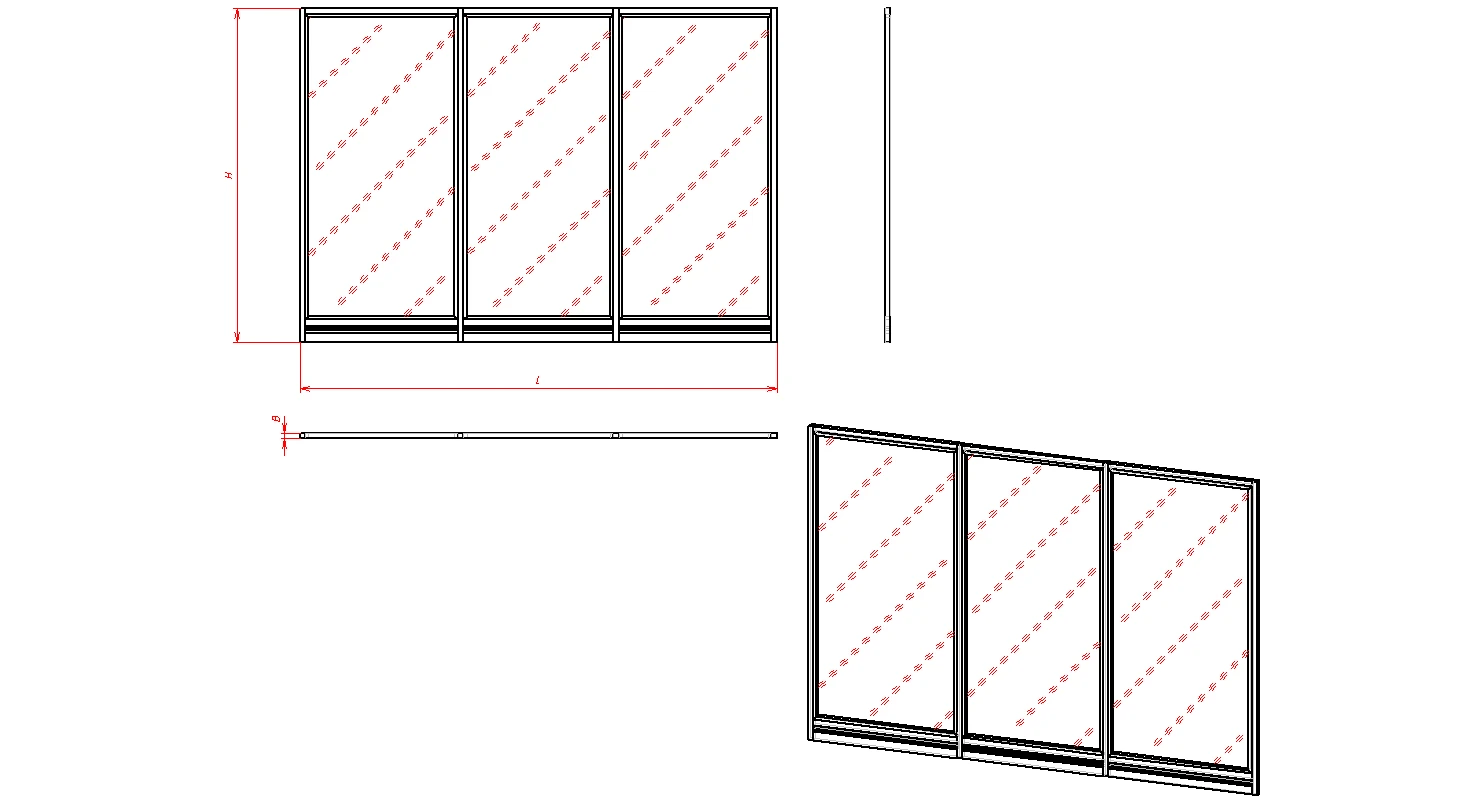 Glass Office Partition for Space Zoning (POS Series)