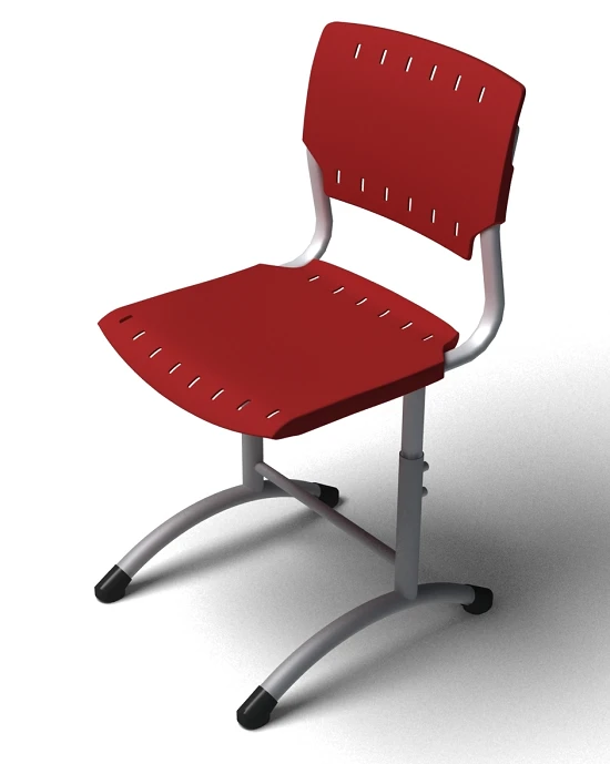 Adjustable Plastic Chair on Metal Frame for Height Groups 0-7