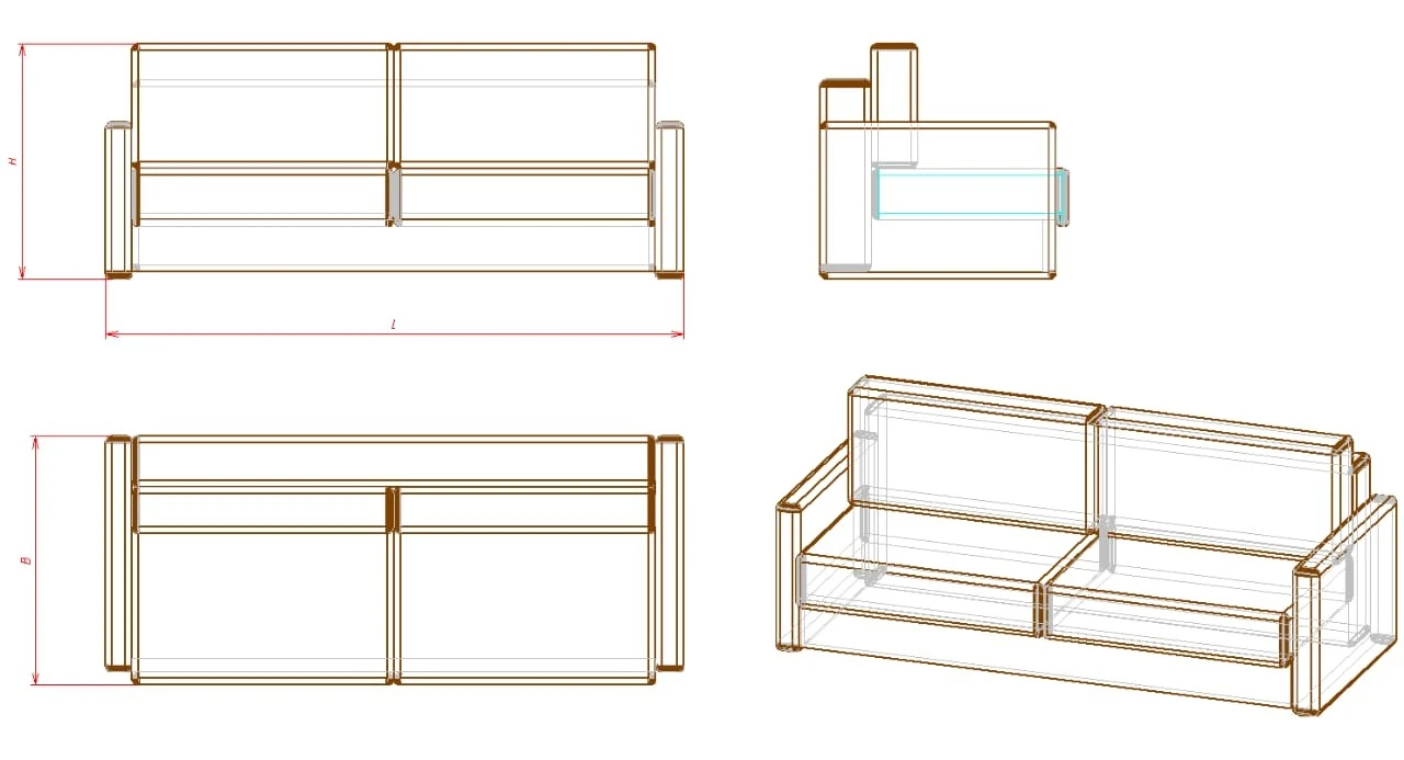 Two-Seater Sofa (Series D.2)