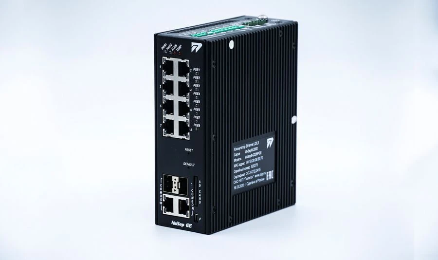 Industrial Managed Switch InZer-2208PPGE for Data Networks