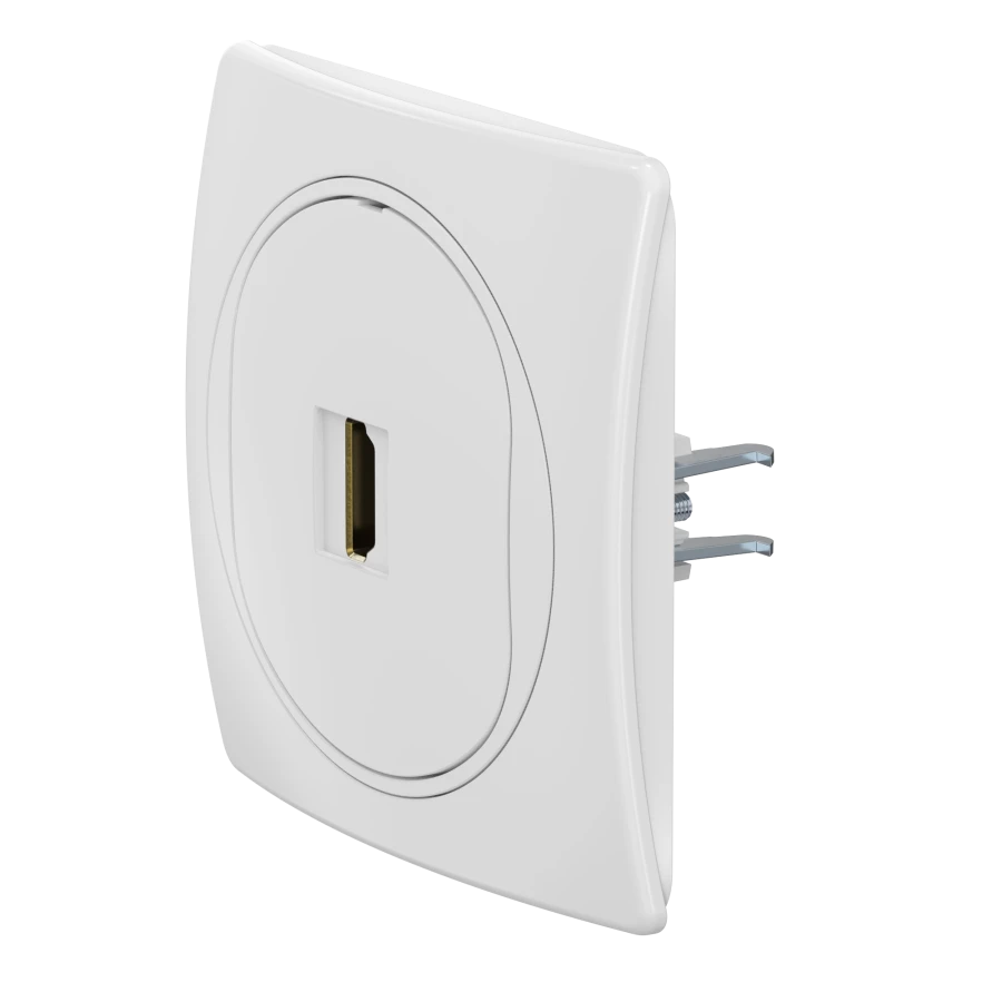 CADUCEUS ALING EON Hidden Installation Socket with HDMI Keystone Module A-A, White, Art. E6163.00