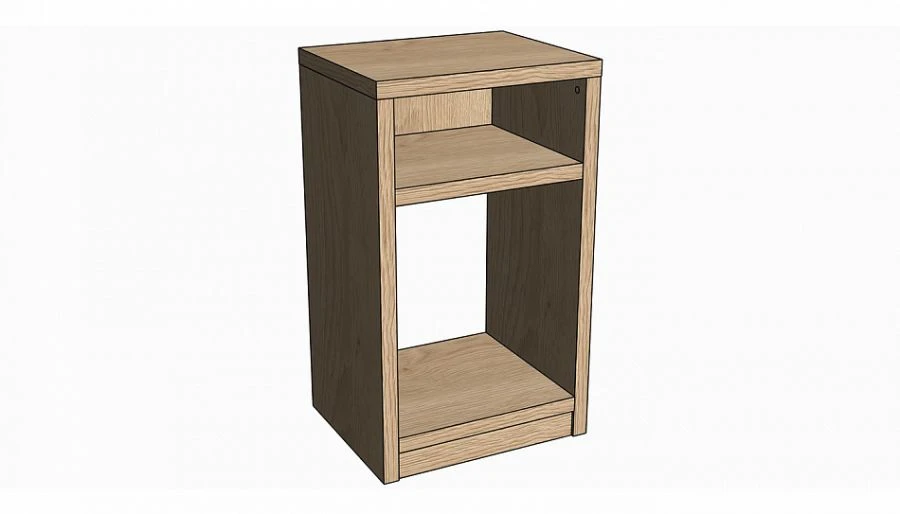 Open Mini Bar and Safe Cabinet with 38mm Thick Top