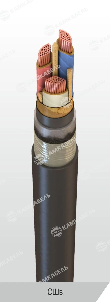 كابل طاقة مع موصلات نحاسية وعزل ورقي، 6-10 ك ف، علامة س