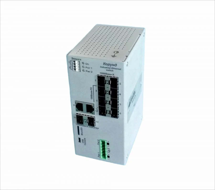 Industrial Managed Switch with Redundancy Block Korund-4o-6M2E