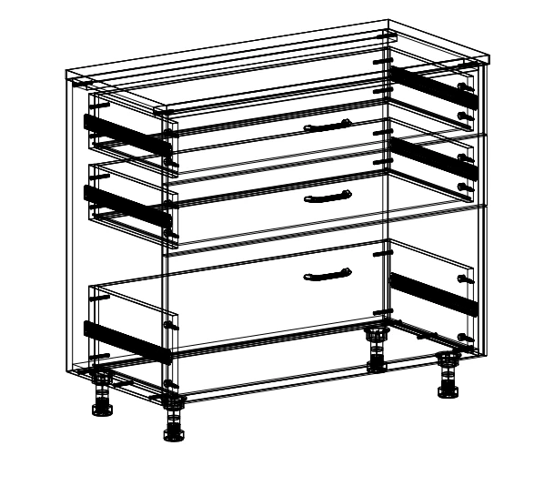 خزانة تخزين شخصية بأدراج - كومود