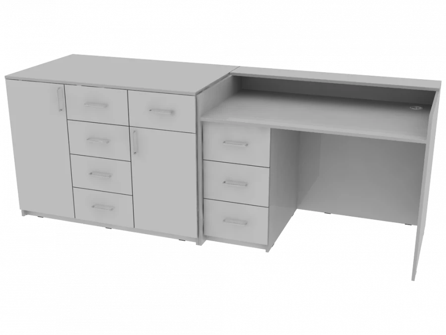 Demonstration Table 2400x740x900mm Modular Design