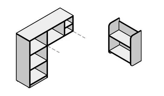 Wooden Hanging Shelf - Rio Base Furniture Set