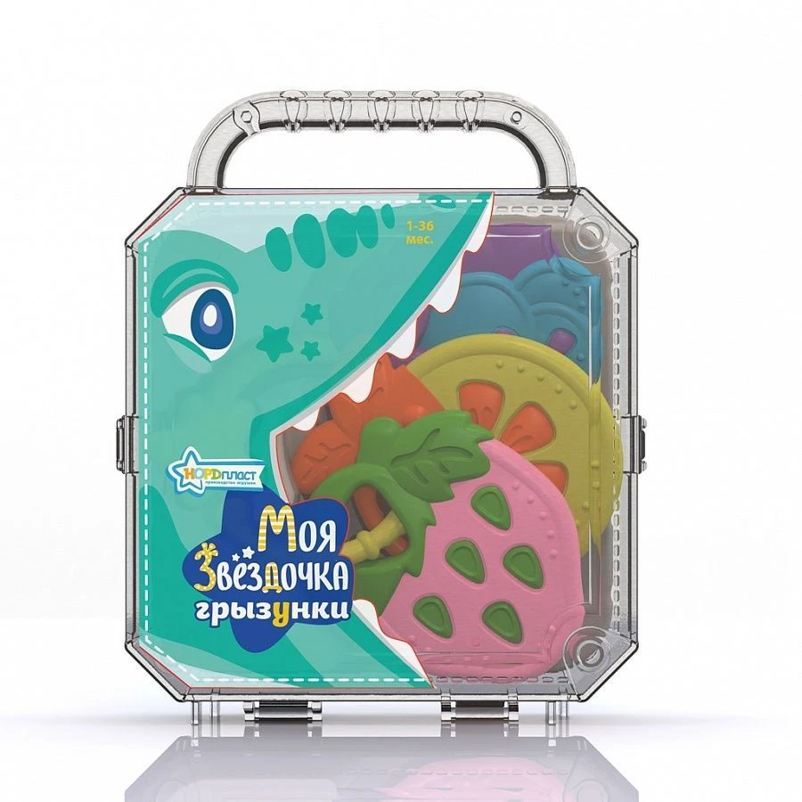 عضّاضة فواكه ملونة للأطفال - مجموعة من 3 بتصميم تمساح