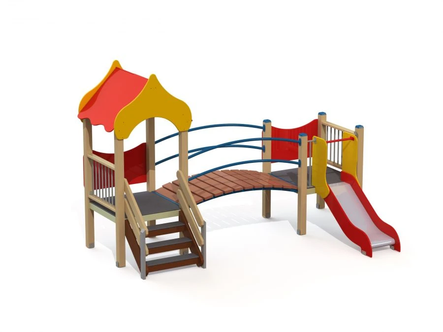 Children's Play Complex with Two Towers and Bridge - DIC 2.091