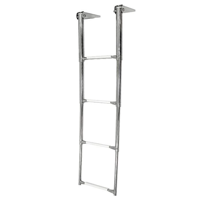 Telescopic Folding Boat Ladder with 4 White Steps, Art. 040103WT