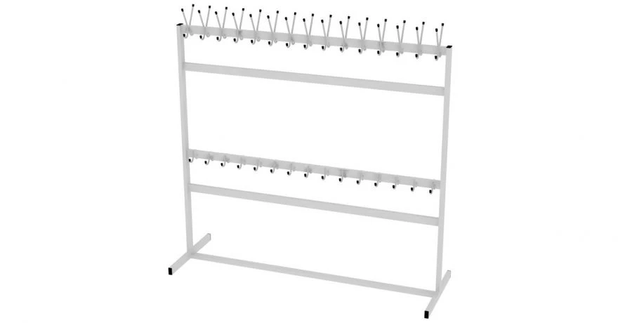 Floor Clothing Rack 2 Rows 1800x600x1750mm