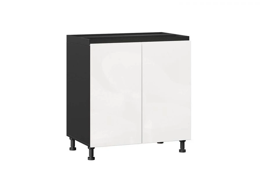 Kitchen Cabinet Facade Set 800mm - Sherwood LD.281650.000 (White Gloss/Black)