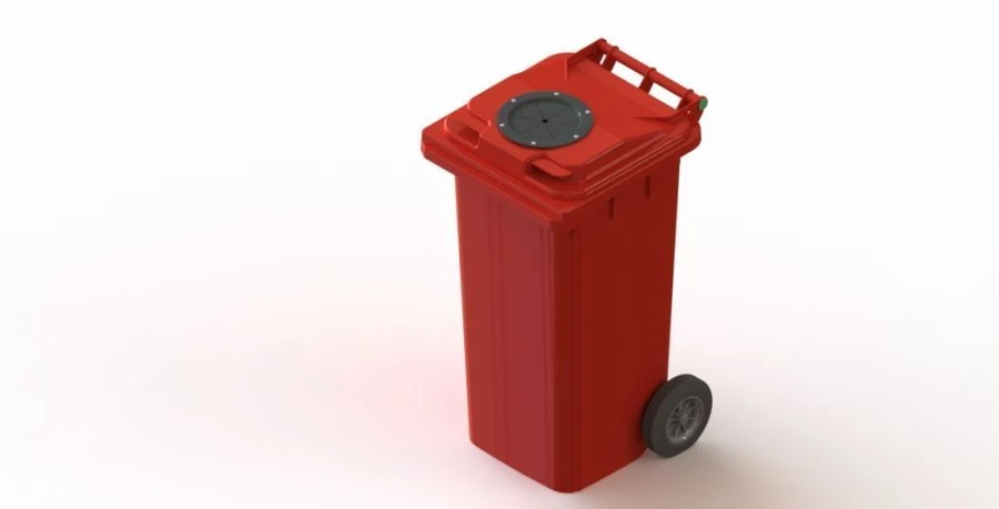 120L Mobile Waste Container with Lid, Model Art.27.C29.V/1