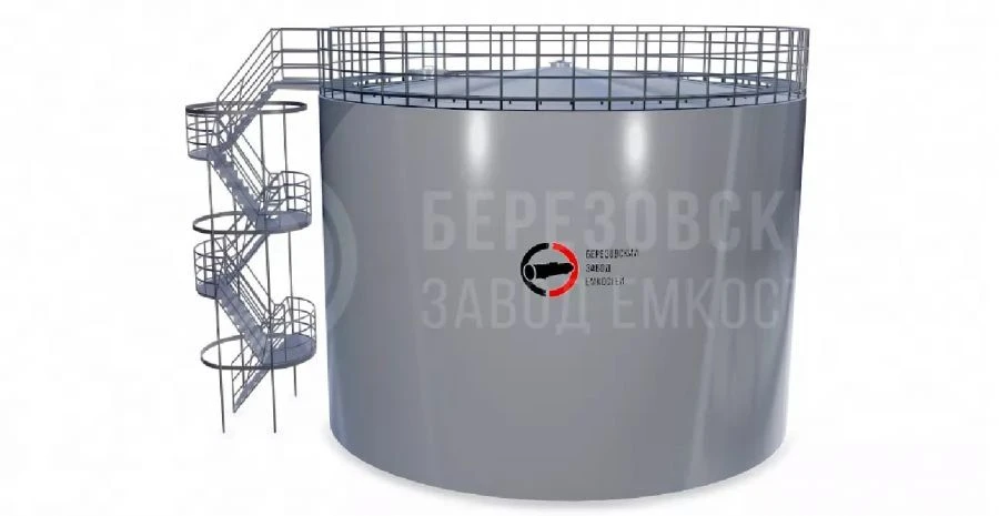 Vertical steel tank with volume of 1000 m3 type RVS 1000