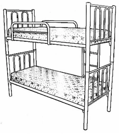 سرير بطابقين للفنادق والرعاية الصحية - النموذج SI56.01.04.01