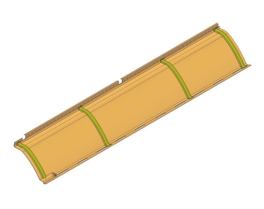 Front Left Ceiling Panel for LiAZ Bus 529220 (Part No. 529220-5702219-10)