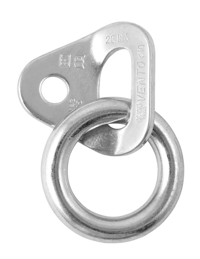 Clamping eye with ring 10 mm long, galvanised steel, article number vnt 1183