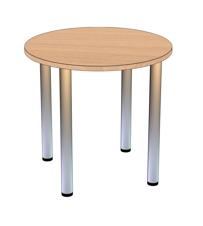 Round Dining Table for 4 with Chrome Legs 800x800x760 mm D80