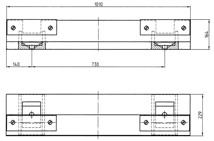 Buffer Beam for Railway Switches, Model MSZ.8364.15.000