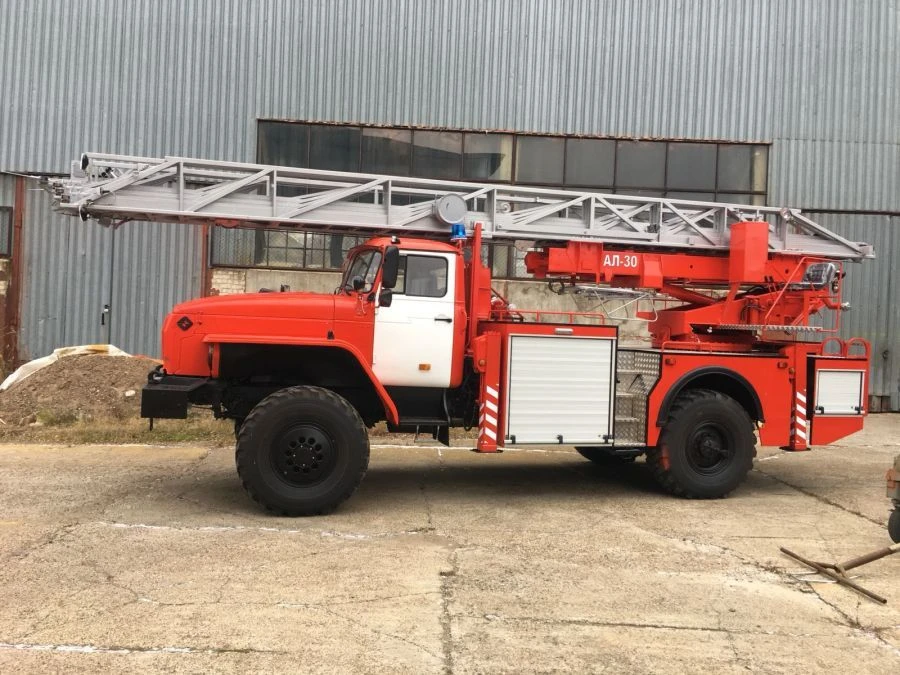 Fire Truck Ladder AЛ-30 on Ural-4320 Chassis