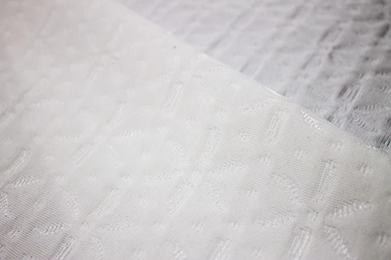 100% Cotton Bleached Knitted Fabric, Jacquard Design