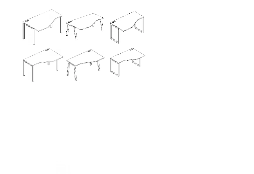 Ergonomic Tabletop for Techno Desk A4 Furniture Set