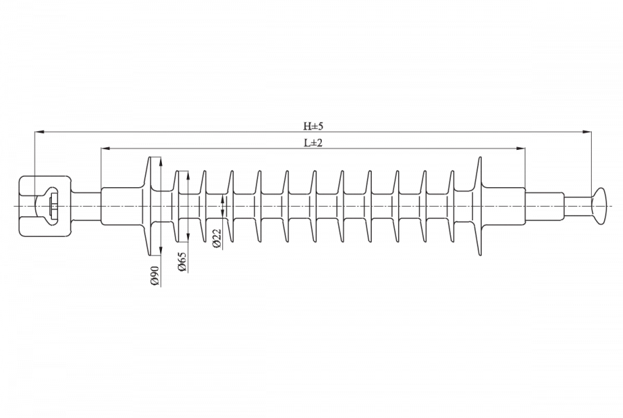 Linear Suspension Insulator with Protective Shell LC 70/35-I-2 GP
