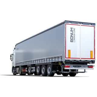 BONUM 914295 Tented Semi-Trailer with 4 Axles