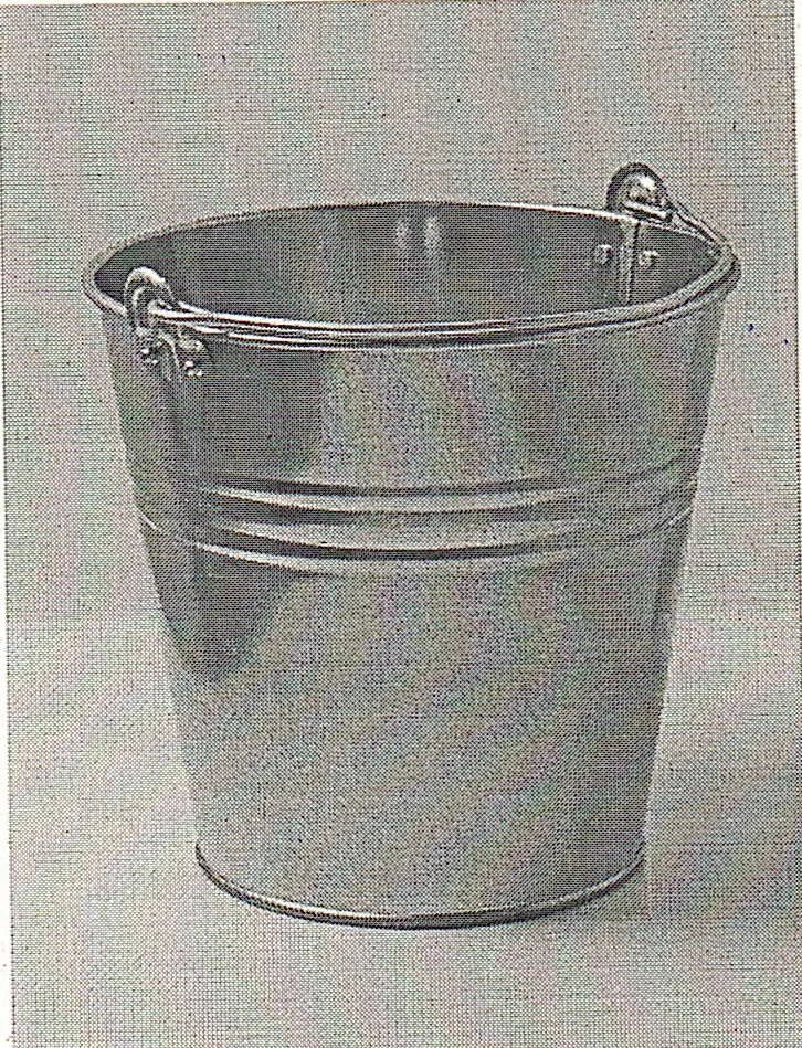Galvanized Steel Bucket 9L with Riveted Handles