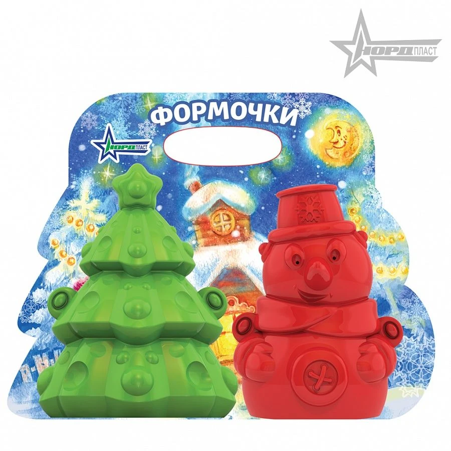 قوالب الثلج ثلاثية الأبعاد "شجرة عيد الميلاد" و "رجل الثلج