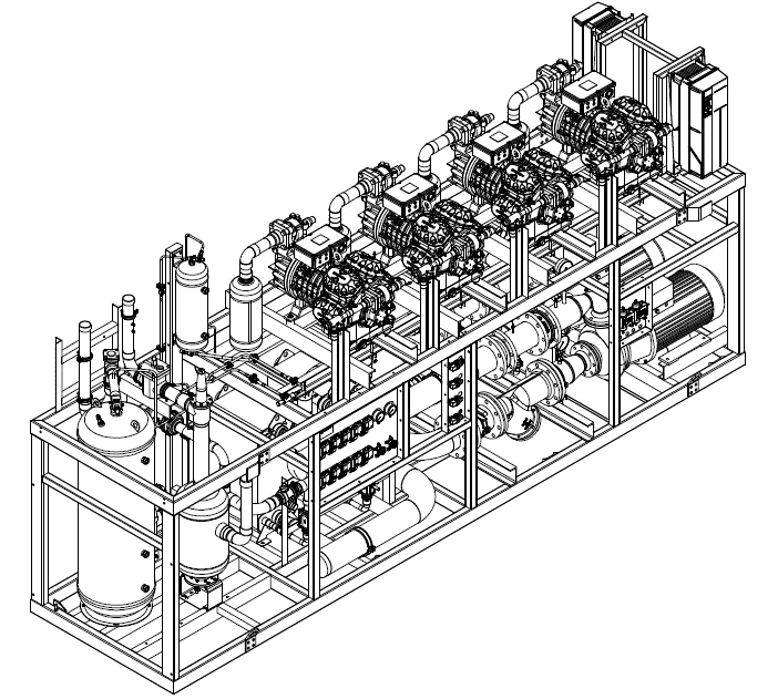 Industrial Refrigeration System I-CC with Semi-Hermetic Compressors