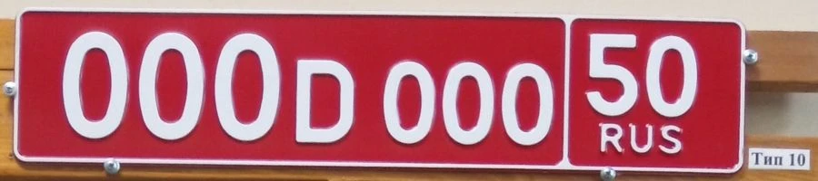 Government Vehicle Registration Plate Type 10