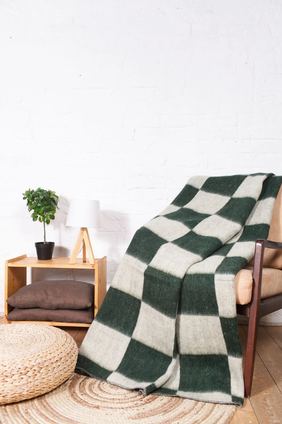 Semi-Wool Blanket for Adults, Variegated and Solid Colors, Model S106-ILSH