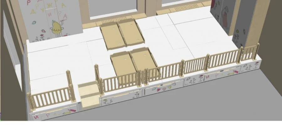 Multifunctional Transformable Complex for Preschool Institutions "Garage