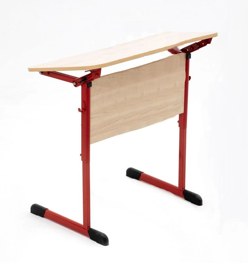 Two-Seat Non-Regulated Student Desk with Inclined Top