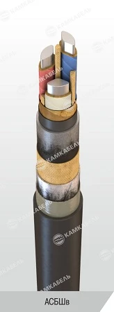 كابل الطاقة بموصلات الألمنيوم وعزل ورقي مشبع، 1 ك ف، طراز ASBShv